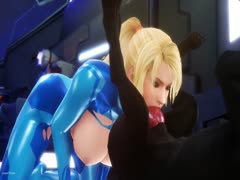 Blonde chick sucking dog dick while getting pussy licked